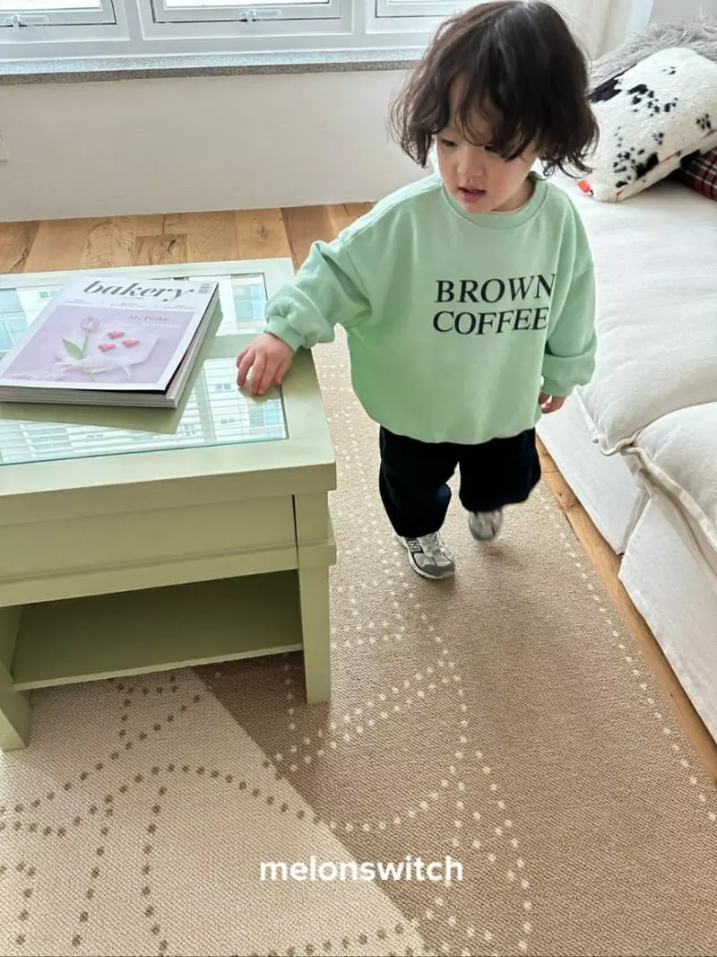 Melon Switch - Korean Children Fashion - #kidzfashiontrend - Brown Top Bottom Set - 2