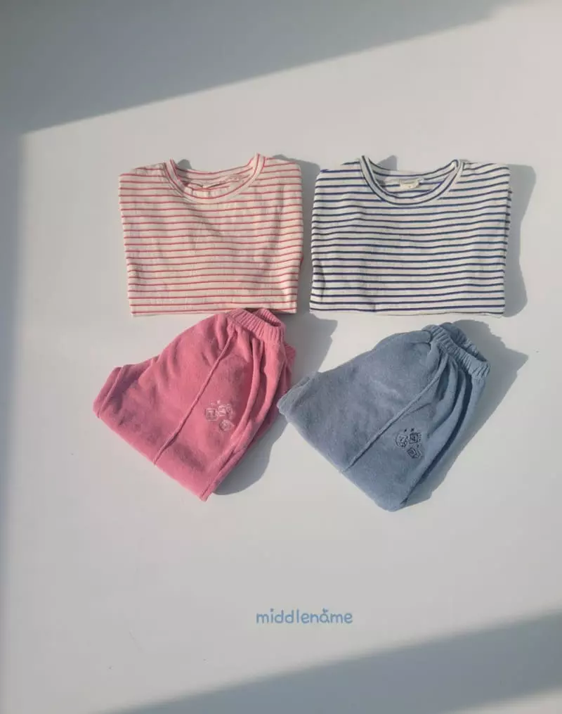 Middle Name - Korean Children Fashion - #Kfashion4kids - Loose Stripes Tee - 5