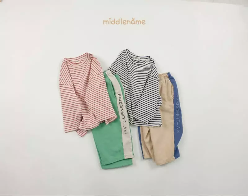 Middle Name - Korean Children Fashion - #childofig - Color Lettering Pants - 9