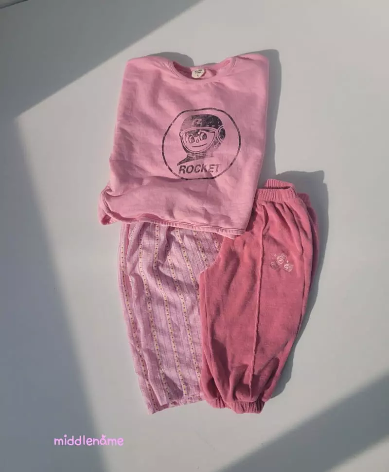 Middle Name - Korean Children Fashion - #kidsshorts - Rocket Piping Sweatshirt - 5
