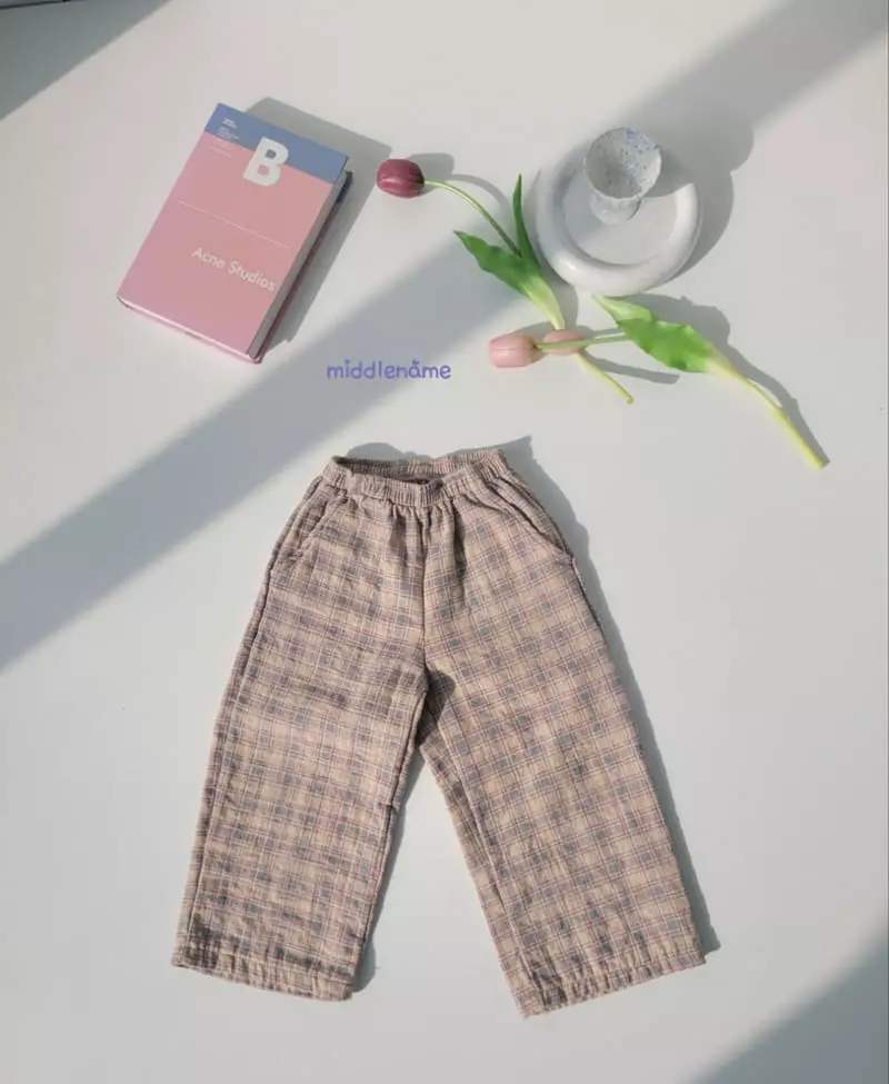 Middle Name - Korean Children Fashion - #minifashionista - Spring Check Pants - 2