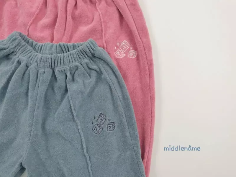 Middle Name - Korean Children Fashion - #todddlerfashion - Terry Dice Pants - 4