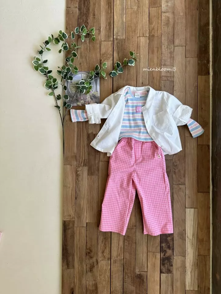 Mienbloom B - Korean Children Fashion - #kidsshorts - Heart Stripes Tee - 12