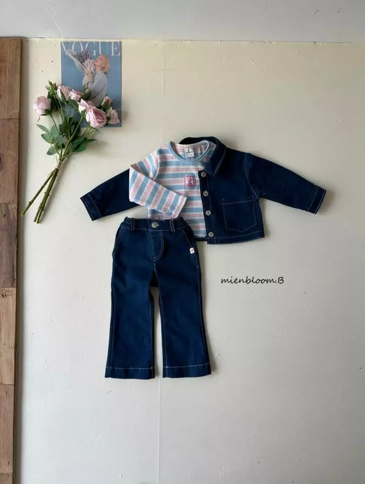 Mienbloom B - Korean Children Fashion - #stylishchildhood - Urban Denim Jacket - 3