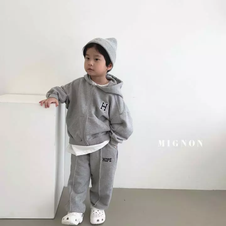 Mignon - Korean Children Fashion - #childrensboutique - H Hoody Zip-up - 9