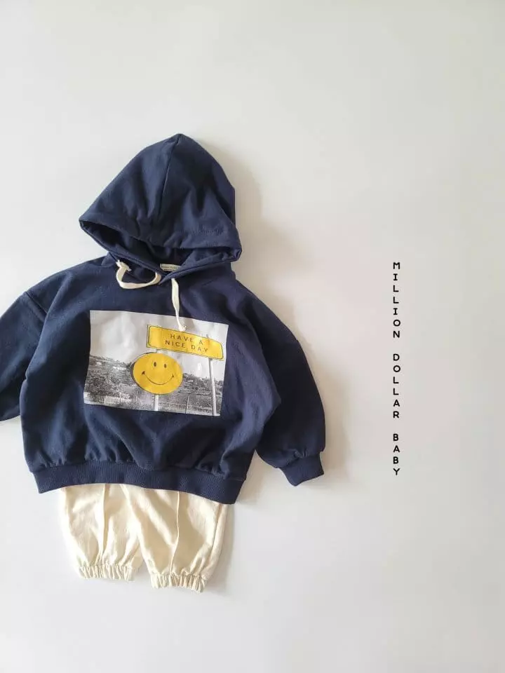 Million Dollar Baby - Korean Children Fashion - #designkidswear - Smile Nice Hoody - 10