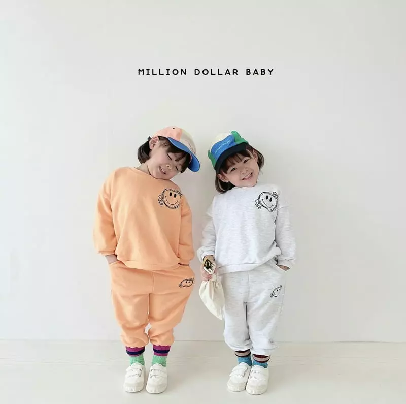 Million Dollar Baby - Korean Children Fashion - #discoveringself - Smile Love Top Bottom Set