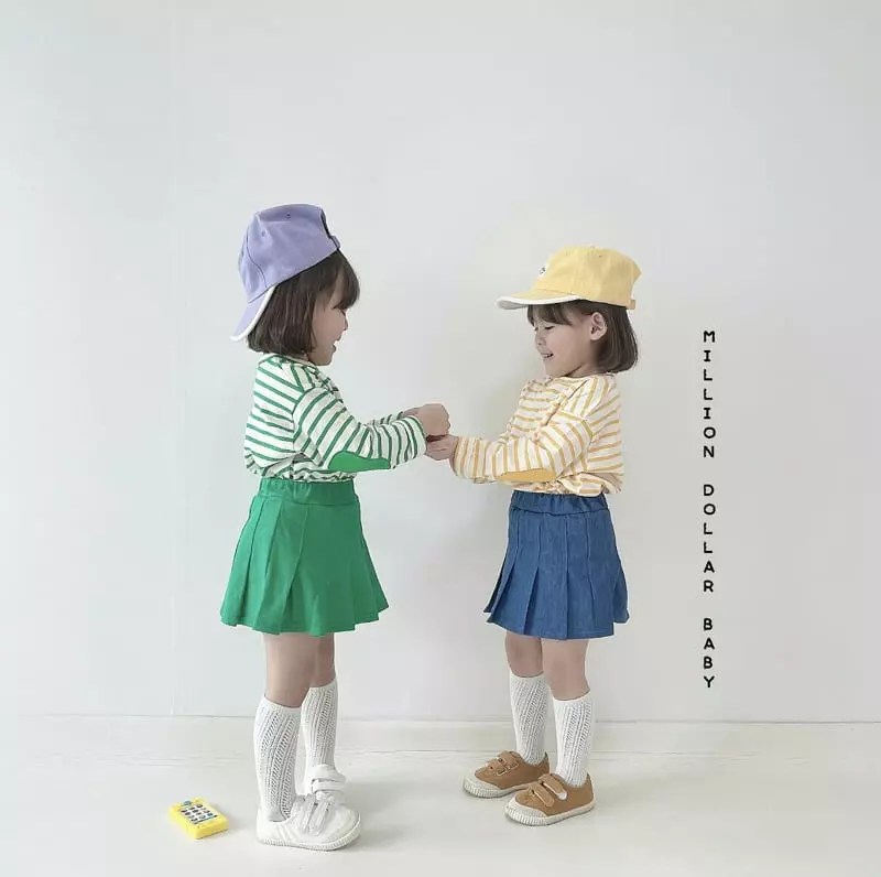 Million Dollar Baby - Korean Children Fashion - #magicofchildhood - Stripes Bread Tee