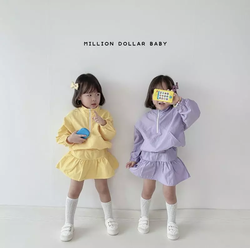 Million Dollar Baby - Korean Children Fashion - #toddlerclothing - New York Anorak Top Skirt Set - 10