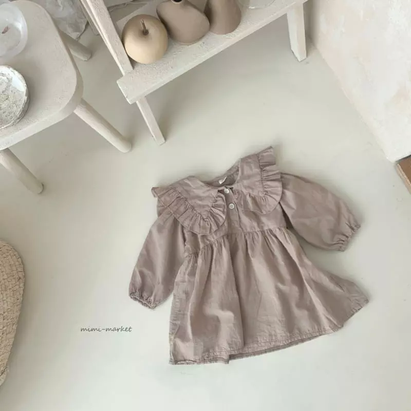 Mimi Market - Korean Baby Fashion - #onlinebabyshop - Big Frill One-piece - 4