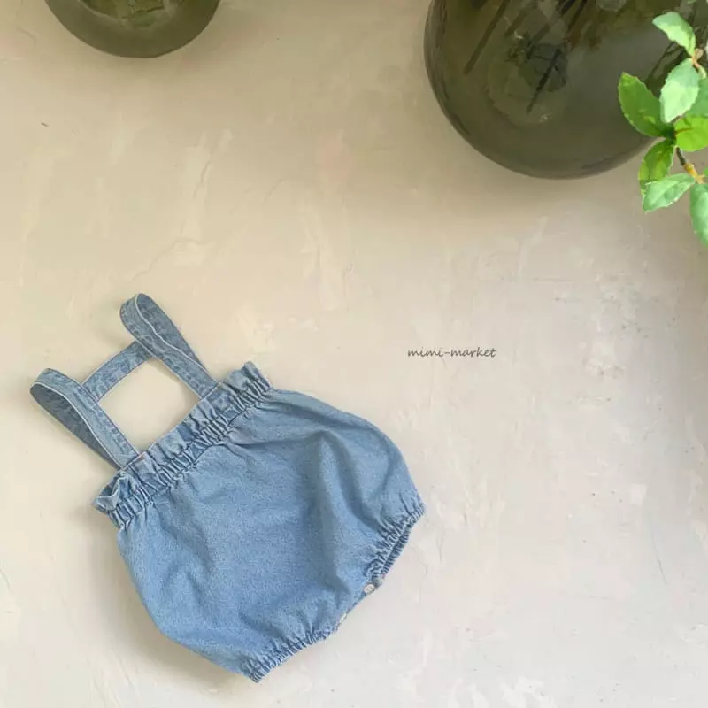Mimi Market - Korean Baby Fashion - #babylifestyle - Denim Pot Dungarees - 9