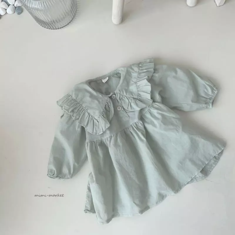 Mimi Market - Korean Baby Fashion - #babyoninstagram - Big Frill One-piece - 12