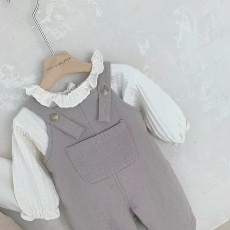 Mimi Market - Korean Baby Fashion - #babyootd - Berry Dungarees - 2
