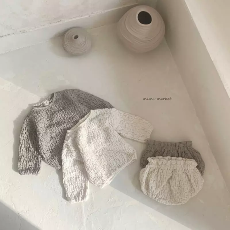 Mimi Market - Korean Baby Fashion - #babyoutfit - Soboroo Top Bottom Set - 7
