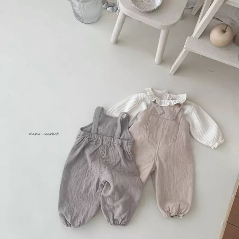 Mimi Market - Korean Baby Fashion - #babyoutfit - Berry Dungarees - 3