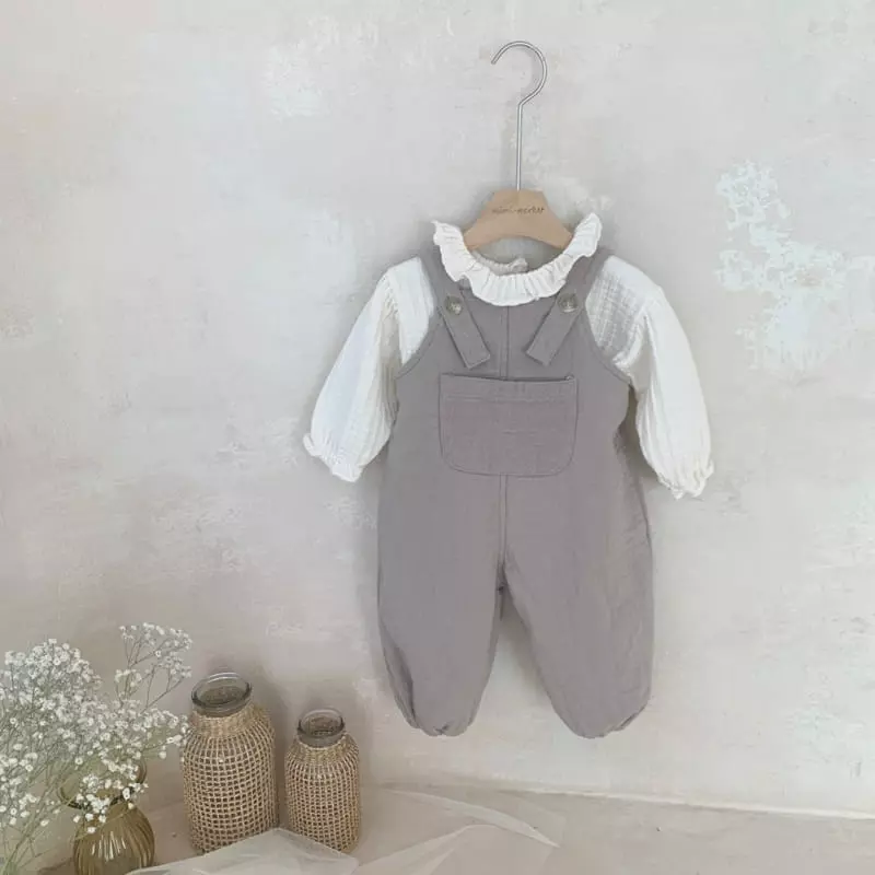 Mimi Market - Korean Baby Fashion - #onlinebabyboutique - Berry Dungarees - 6