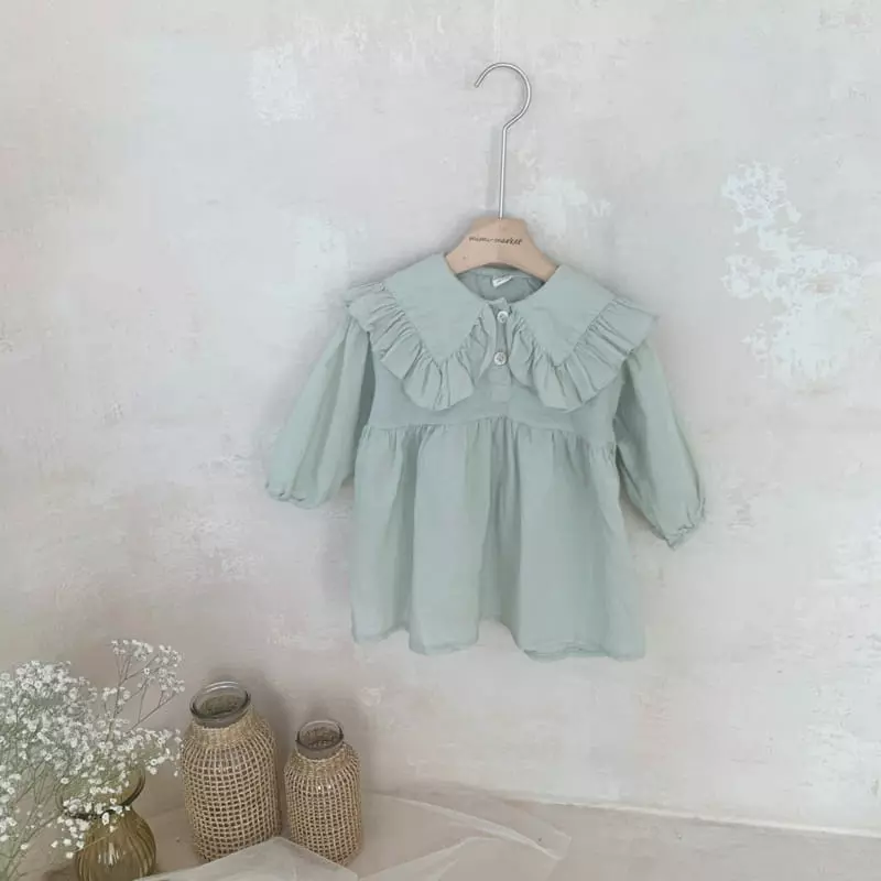 Mimi Market - Korean Baby Fashion - #onlinebabyshop - Big Frill One-piece - 3