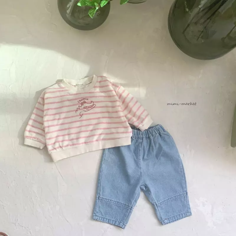 Mimi Market - Korean Baby Fashion - #smilingbaby - Denim Slit Pants