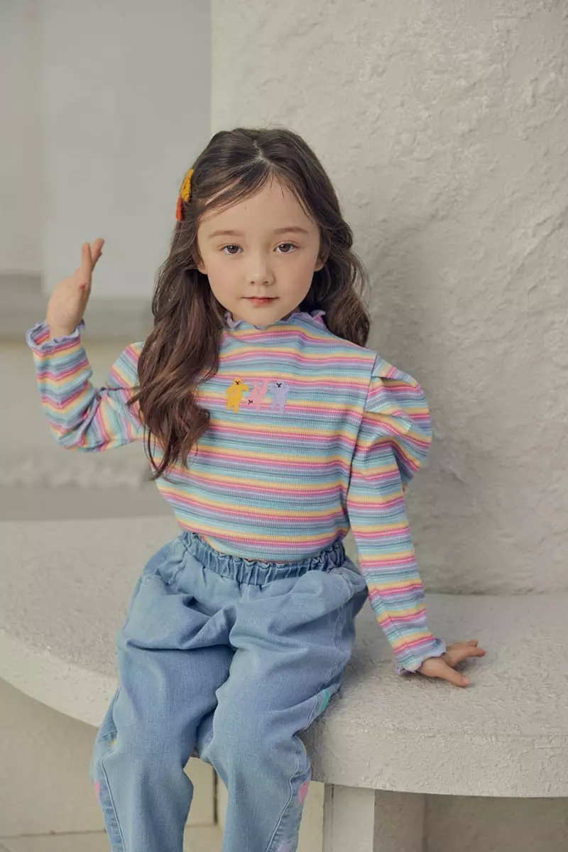 Mimico - Korean Children Fashion - #magicofchildhood - Bear Girl Tee - 12