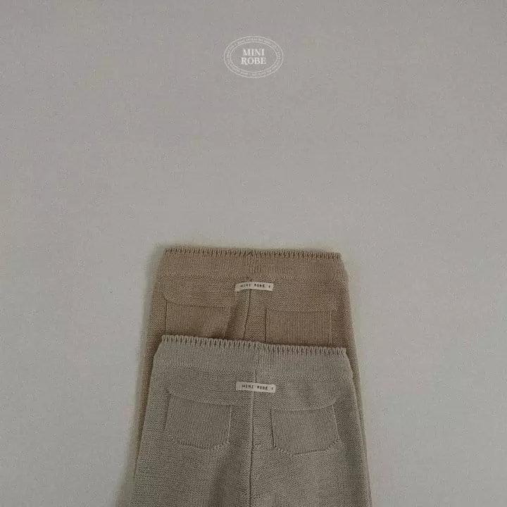 Mini Robe - Korean Baby Fashion - #babyfever - Bebe Knit Pocket Pants - 2