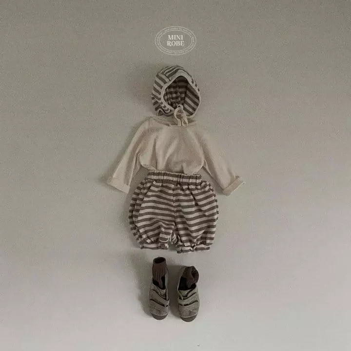 Mini Robe - Korean Baby Fashion - #babyootd - Bebe Bumbuck Stripes Top Bottom Set - 10