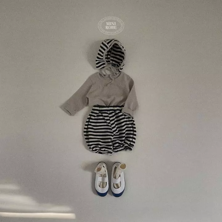 Mini Robe - Korean Baby Fashion - #babyoutfit - Bebe Bumbuck Stripes Top Bottom Set - 11