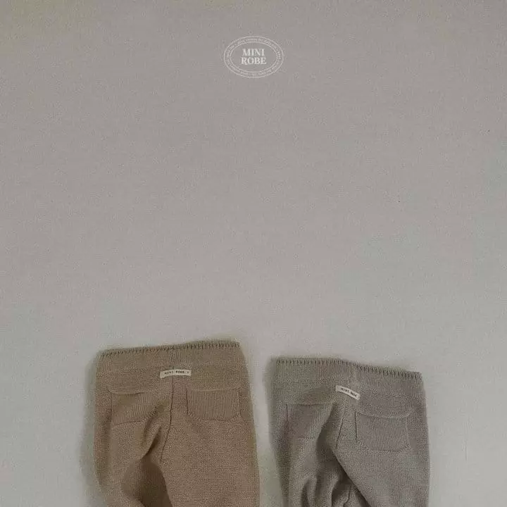 Mini Robe - Korean Baby Fashion - #babyoutfit - Bebe Knit Pocket Pants - 7