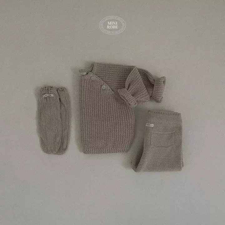 Mini Robe - Korean Baby Fashion - #onlinebabyshop - Bebe Knit Pocket Pants - 11