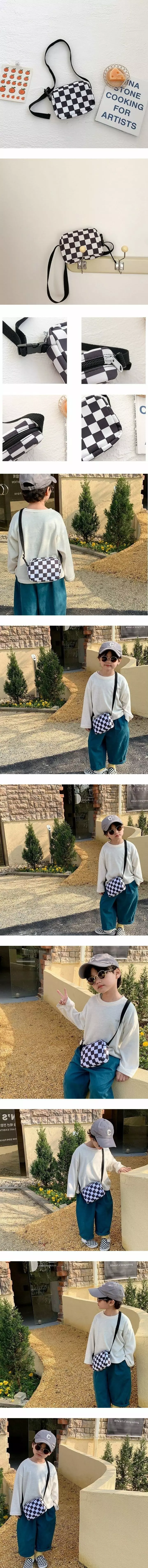 Miso - Korean Children Fashion - #Kfashion4kids - Checker Cross Bag