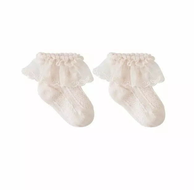 Miso - Korean Children Fashion - #kidsstore - Butterfly Lace Socks - 2