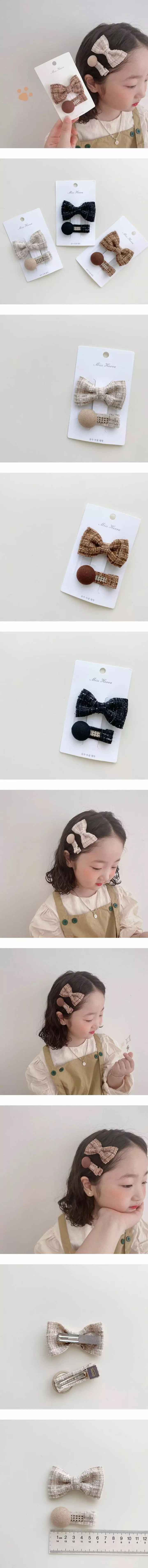 Miso - Korean Children Fashion - #magicofchildhood - New Twid Hairpin Set