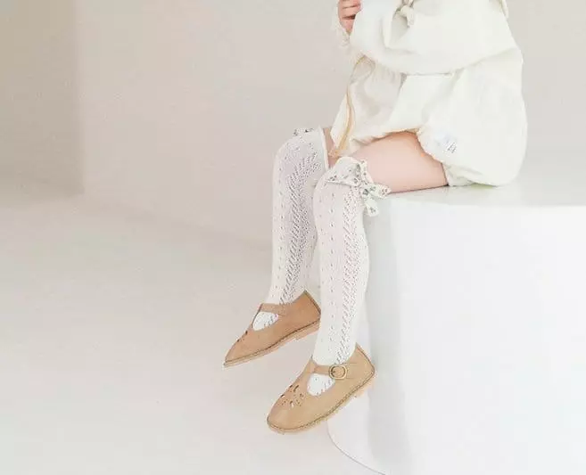Miso - Korean Children Fashion - #prettylittlegirls - Flower Ribbon Knee Socks - 3