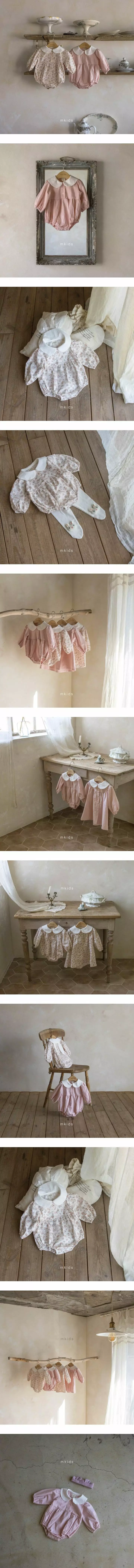 Mkids - Korean Baby Fashion - #babyoutfit - Spring Rabbit Bodysuit Pink