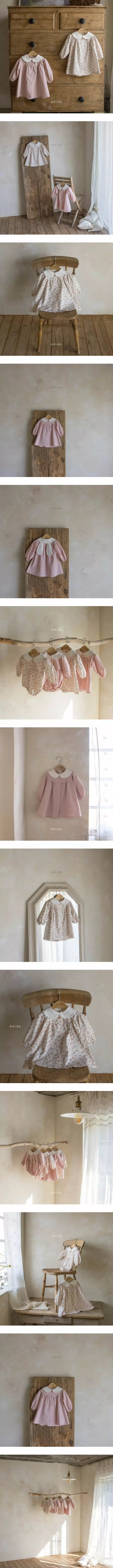 Mkids - Korean Baby Fashion - #babyoutfit - Spring Rabbit One-piece Flower