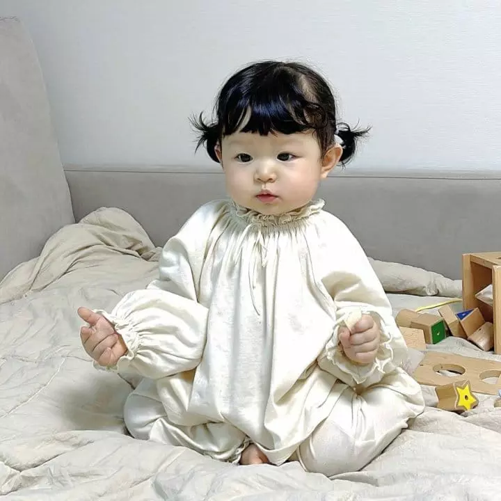 Mon Atelier - Korean Children Fashion - #kidsshorts - Bebe Pure Top Bottom Set - 3