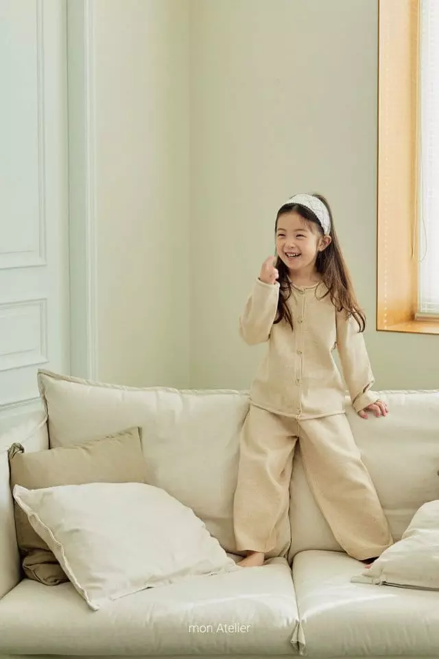 Mon Atelier - Korean Children Fashion - #kidsstore - Salon De Top Bottom Set - 5