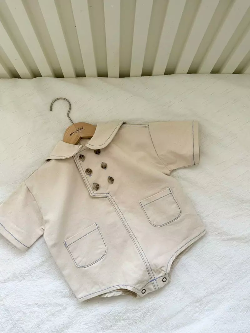 Monbebe - Korean Baby Fashion - #babywear - Denim Sailor Bodysuit - 7