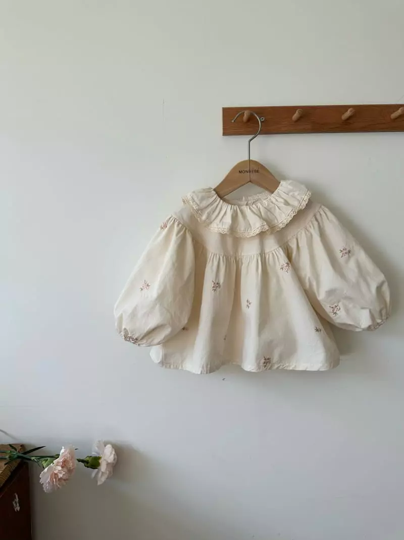 Monbebe - Korean Children Fashion - #childofig - Embrodiery Blouse - 5