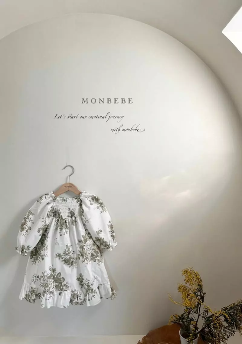 Monbebe - Korean Children Fashion - #kidzfashiontrend - Flower Smocked One-piece - 3