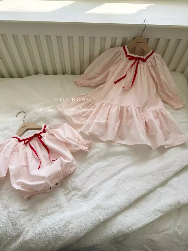 Monbebe - Korean Children Fashion - #littlefashionista - Marine Rosa One-piece - 11
