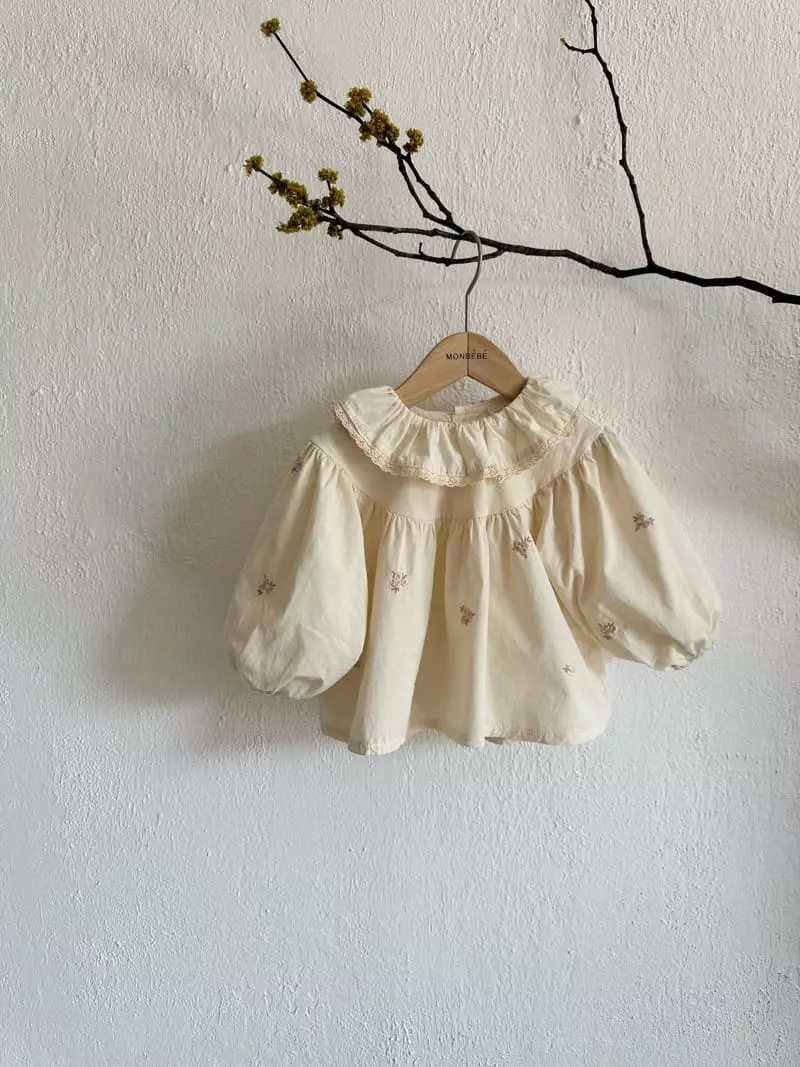 Monbebe - Korean Children Fashion - #prettylittlegirls - Embrodiery Blouse