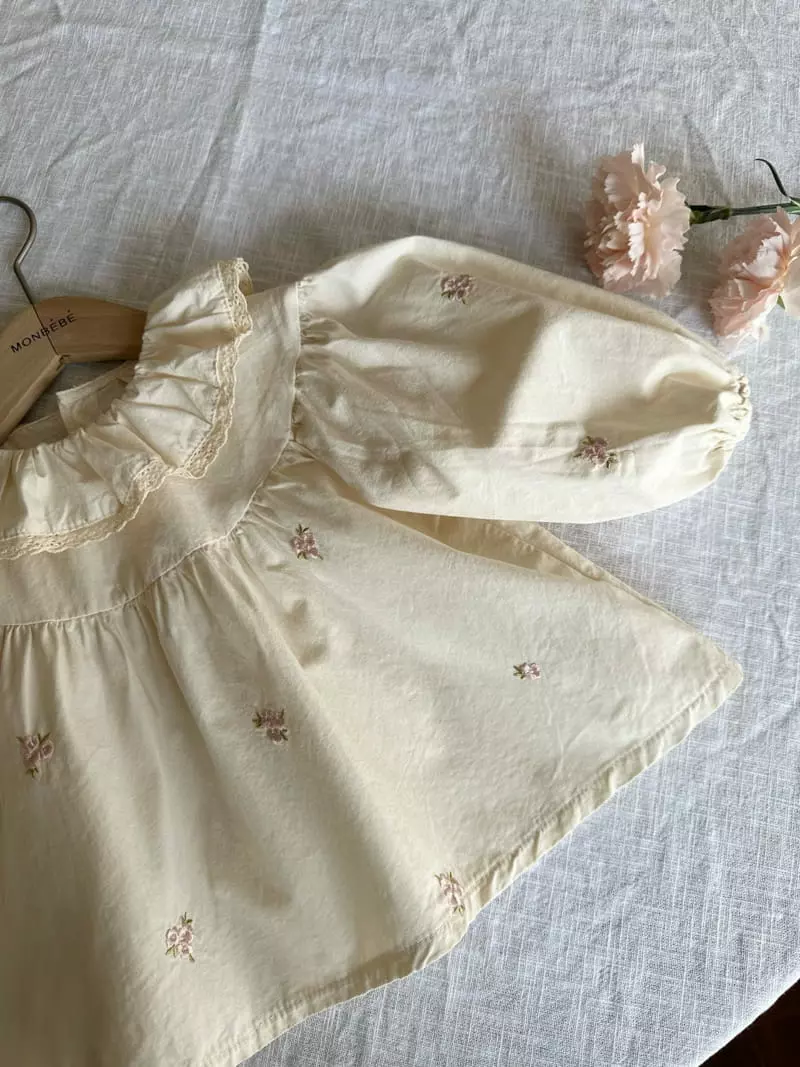 Monbebe - Korean Children Fashion - #toddlerclothing - Embrodiery Blouse - 4