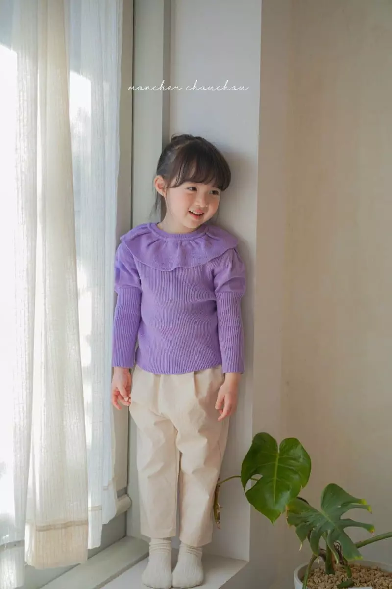 Moncher Chouchou - Korean Children Fashion - #designkidswear - Balloon Frill Tee - 9