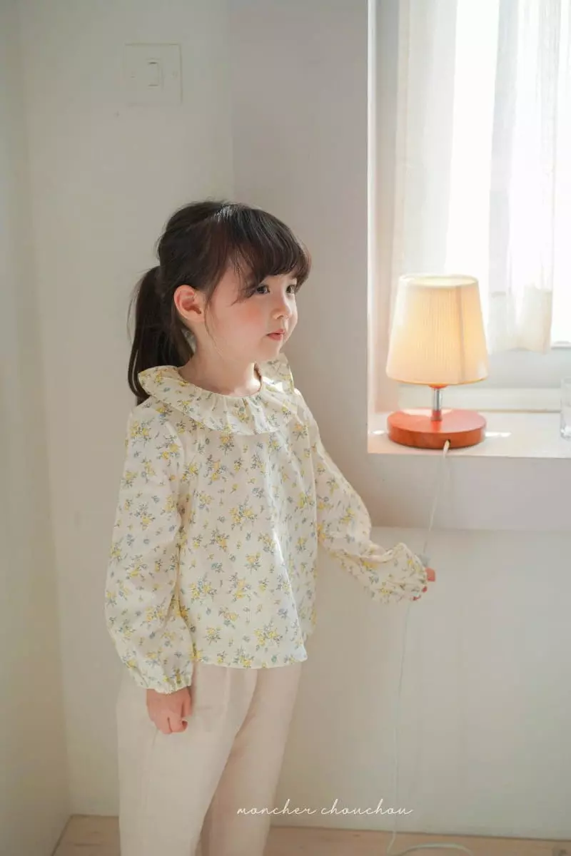 Moncher Chouchou - Korean Children Fashion - #kidsshorts - Frill Blouse - 7
