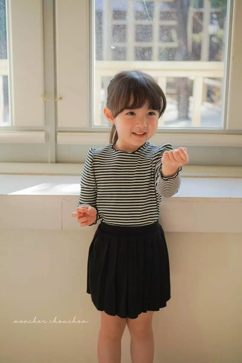 Moncher Chouchou - Korean Children Fashion - #toddlerclothing - Rib Terry Tee - 4