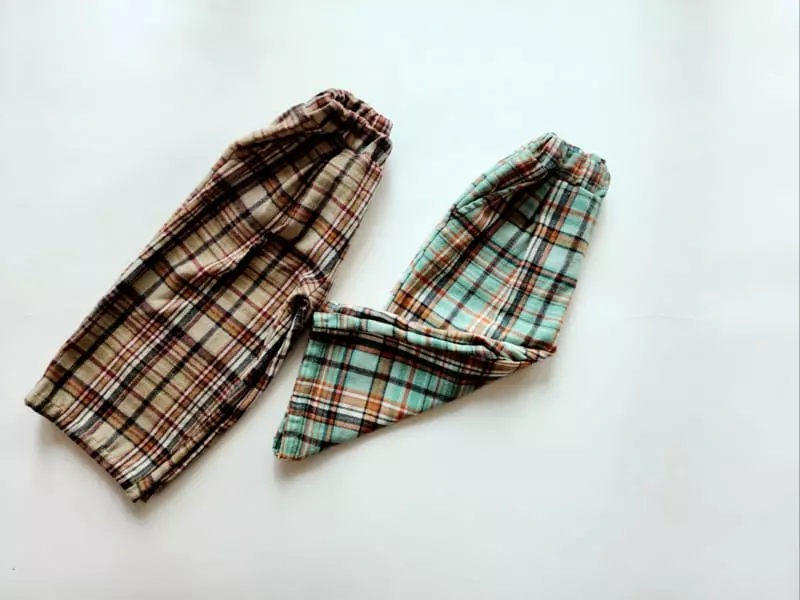Mooi Store - Korean Children Fashion - #childofig - Pintuck Check Pants - 3