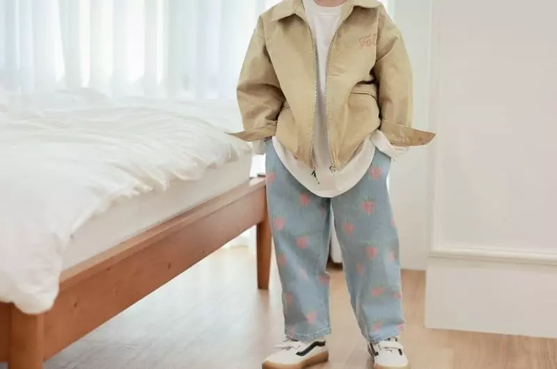 Mooi Store - Korean Children Fashion - #kidsshorts - Strawberry Jeans - 7