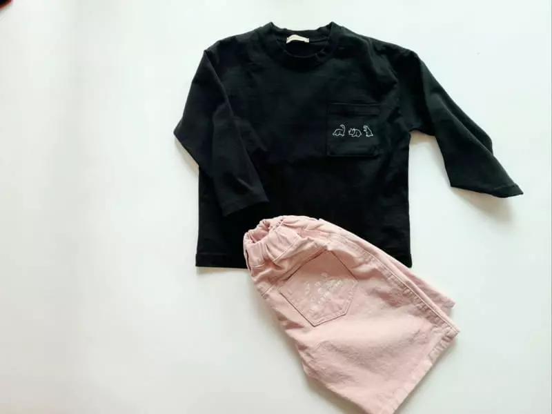 Mooi Store - Korean Children Fashion - #kidsstore - Dino Embrodiery Tee - 3