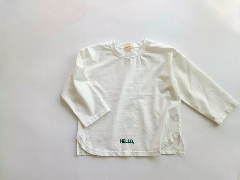 Mooi Store - Korean Children Fashion - #littlefashionista - Hello Long Tee - 5