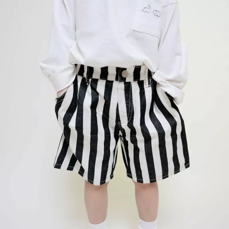 Mooi Store - Korean Children Fashion - #prettylittlegirls - Stripes Shorts - 5